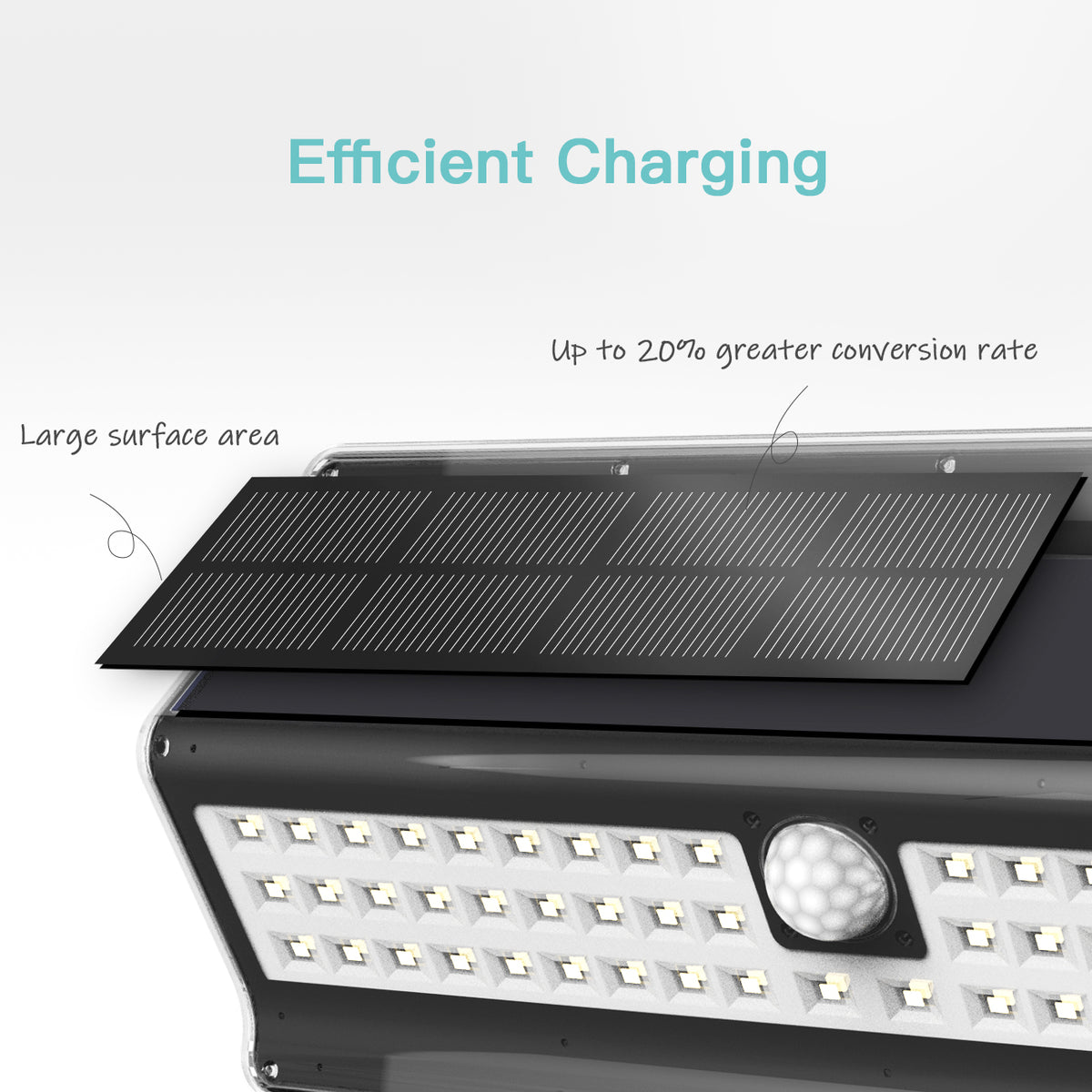 Solar Lights Outdoor 56 LED, Black shape, 2 Pack – ezbasics