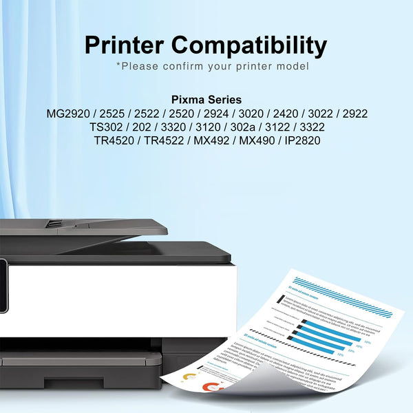 Ink Cartridge Replacement for Canon PG-245XL CL-246XL PG-243 CL-244 245 246 Compatible with MX492 MX490 MG2420 MG2522 MG2920 TS3320 TR4520 TR4522 Printer Tray, 2 Pack (1 Black,1 Tri-Color)