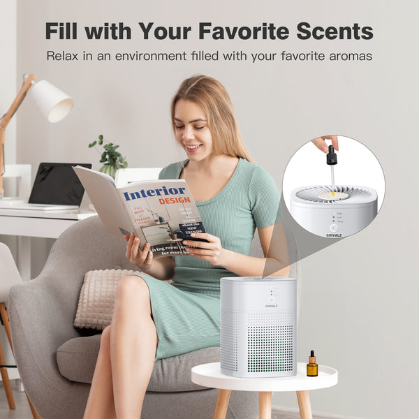 CHIVALZ Air Purifiers for Bedroom, Air Purifiers for Home Bedroom