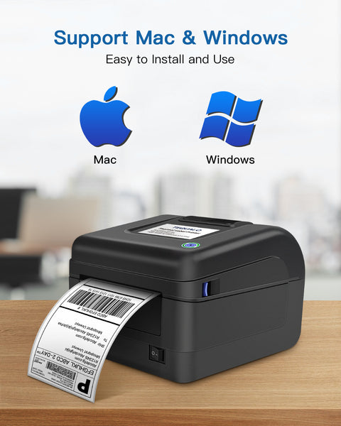 TEQUALO Label Printer, PL420 4x6 Thermal Printer, High-Speed Shipping Label Printer, Commercial Direct Thermal Printer for Windows & MAC System, Compatible with Amazon, Ebay, FedEx, Shopify, etc