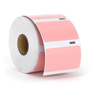 NEOISM 2.25”x1.25” Direct Thermal Label, Perforated Sticker Labels for Address, Barcodes, Adhesive Multipurpose Labels Compatible with Zebra,Dymo, Rollo and More Label Printers (1000 Labels, Pink)