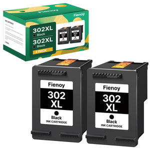 Fienoy 302 302XL Ink cartridges, Remanufacturados para HP 302 XL, Impresoras Compatible para HP Envy 4525 4520 4527 DeskJet 3630 3636 2130 Officejet 4655 5230 3831 3830 (2 Pack)